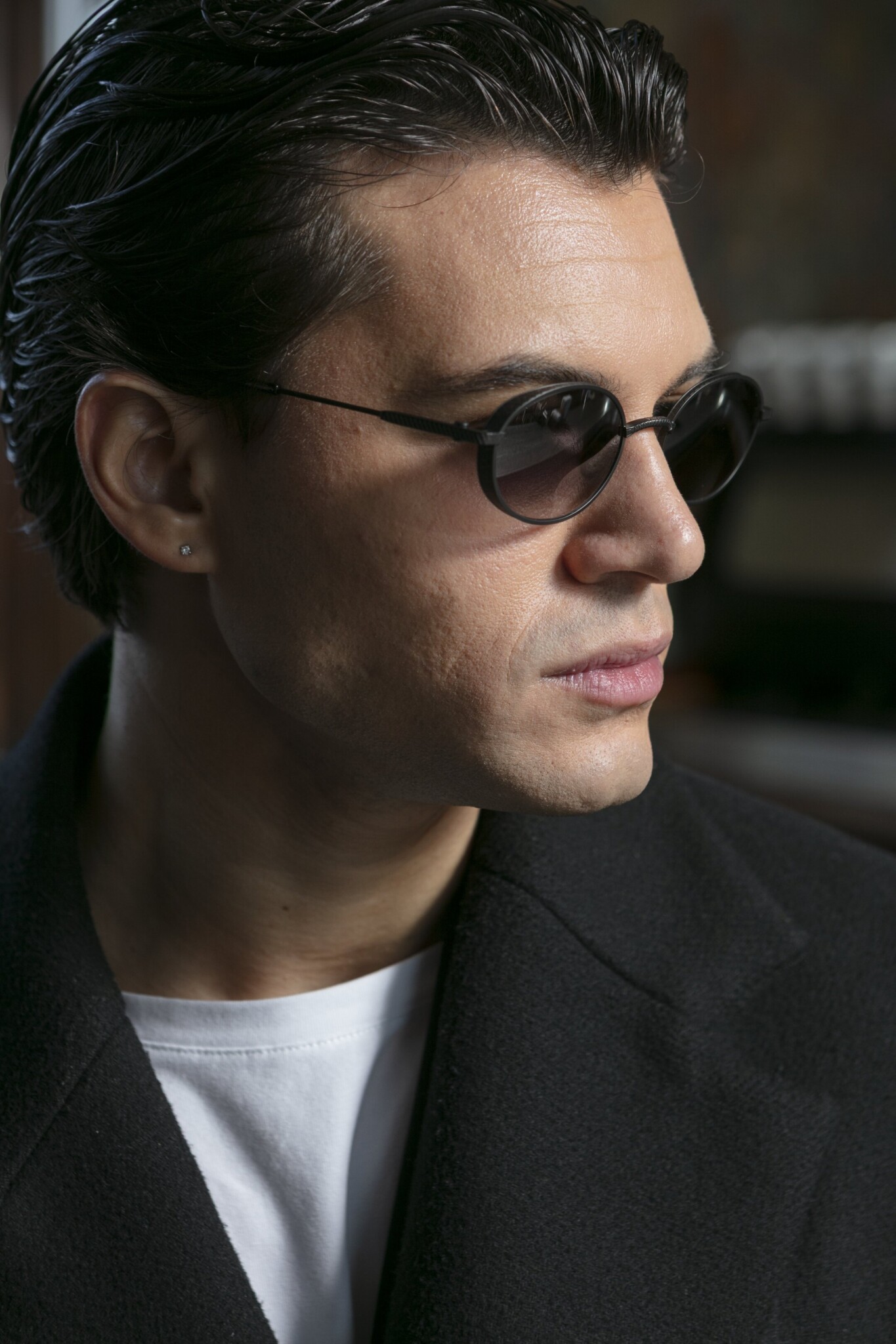 Helios black matte sunglases, Luxury Eyewear, Monte Carlo, Monaco, Milano.