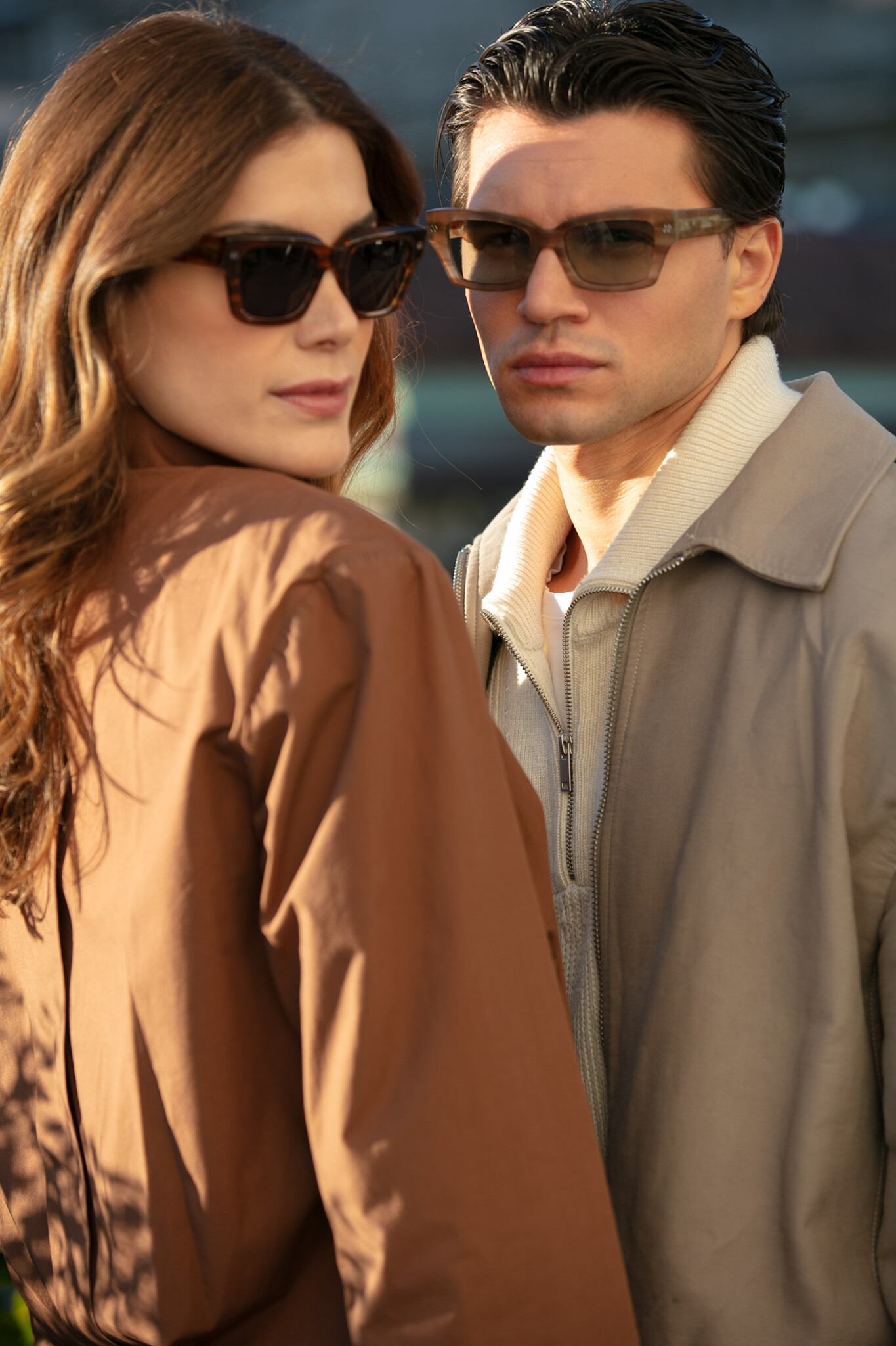 Elton sunglases, Luxury Eyewear, Monte Carlo, Monaco, Milano, Duomo, Bianca light brown