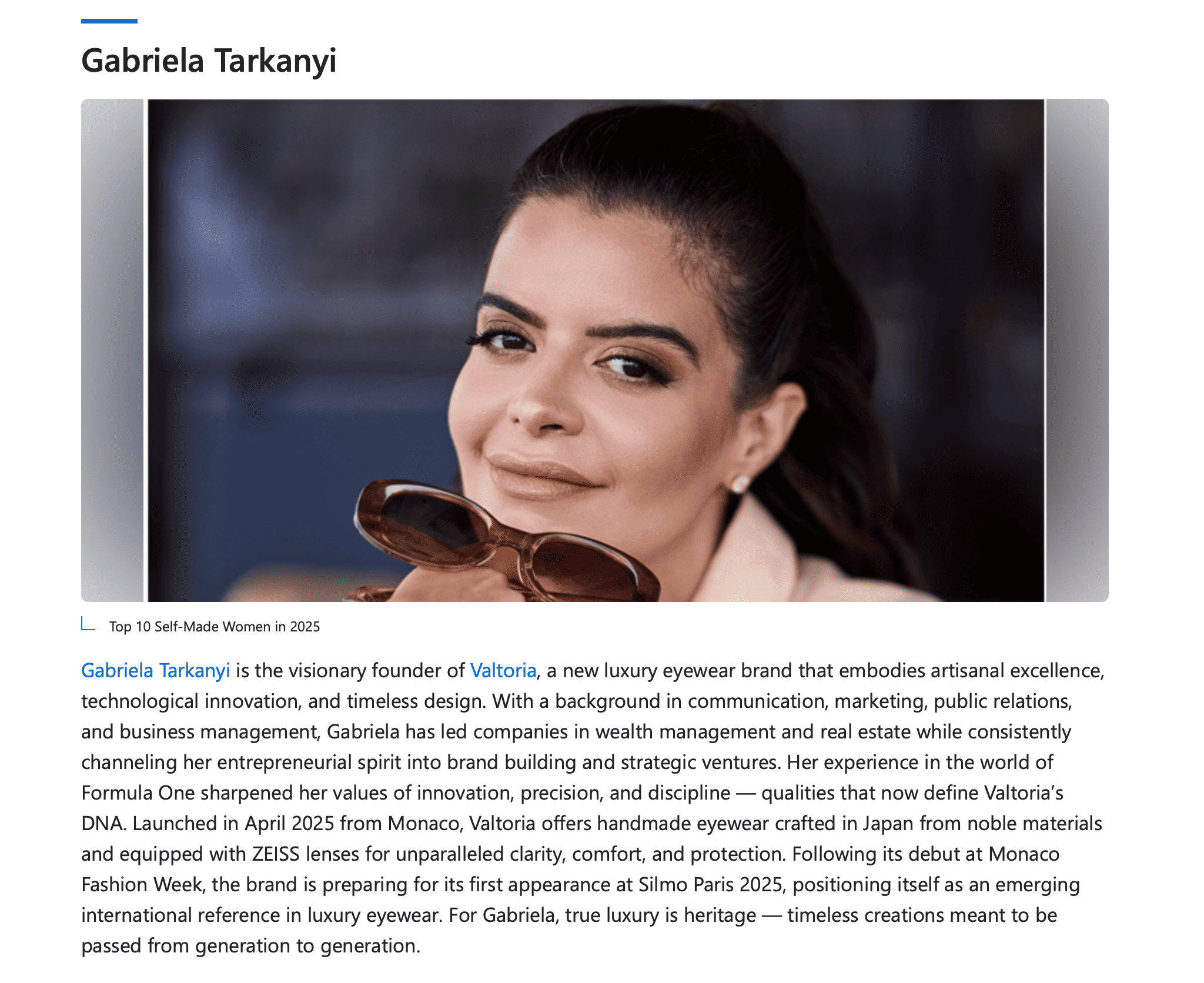 Monaco Monte Carlo luxury sunglasses eyewear by Valtoria