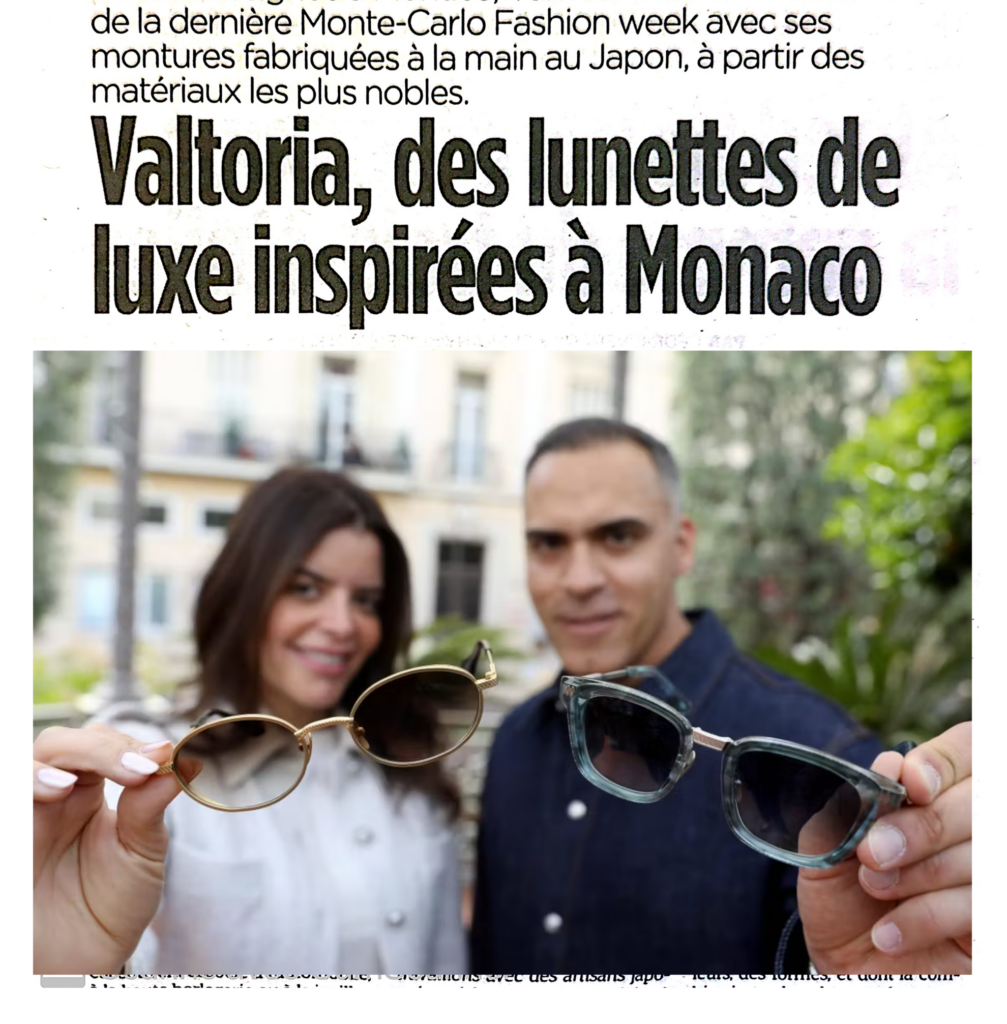 Monaco Matin, Valtoria eyewear, luxury